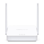 Wireless Router MERCUSYS Wi-Fi 4 (802.11n) Data speed 300 Mbit/s Ethernet WAN Yes WAN connection type RJ-45 Ethernet LAN Yes 3xLAN ports MW302R