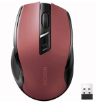 Ugreen MU006 juhtmeta optiline hiir USB 2.4 GHz / Bluetooth 5.0 4000 DPI &ndash; punane