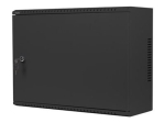LANBERG Rack Cabinet 19-tolline seinale paigaldatav 4U+3U/540X200 Madala profiiliga Must Kokku pandud