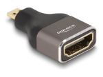 Delock HDMI adapter koos Ethernetiga must hall