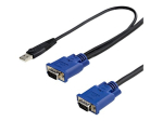 StarTech.com 10 ft Ultra Thin USB VGA 2-in-1 KVM kaabel - VGA KVM kaabel - USB KVM kaabel - KVM kaabel (SVECONUS10) video/USB kaabel