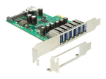 DeLock PCI Express Kaardi 6x V&auml;line 1x Sisene USB 3.0 USB Adapter PCI Express 2.0 x1 5Gbps