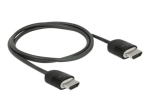 Delock Premium HDMI kaabel Ethernetiga 1m - must