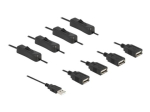 DeLOCK 4 Pin USB Type A (mees) kuni 4 Pin USB Type A (naine) must 1m Power Splitter