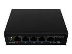 Lanberg Switch PoE 1xBT 3xAT SFP/ETH Din Unmanagment Fast Ethernet ILFE-4P-1GE-1S-90