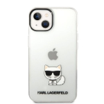 Karl Lagerfeld Choupette logo &uuml;mbris iPhone 14 Plus jaoks / l&auml;bipaistev
