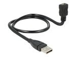 Delock 50cm USB pikenduskaabel must