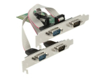 DeLock PCI Express kaard > 4 x seriaal RS-232 adapter PCI Express 2.0 x1 230.4Kbps