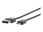 Mobilis USB Type-C Kaabel, 1m, Must
