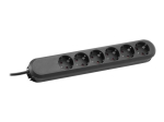 Bachmann SMART 6x Schuko H05VV-F 3G 1.50mm&sup2; 16A/3680W 3m voolu pikendusjuhe 3m