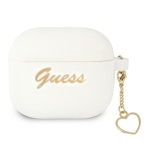 Guess GUA3LSCHSH AirPods 3 &uuml;mbris Silikoonist Charm S&uuml;da Kogumik / valge