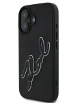 Karl Lagerfeld 3D Kummist Kahev&auml;rviline Signature tagumise kaitseklaas Apple iPhone 16 jaoks