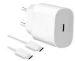 Samsung EP-TA800EWE + EP-DA905BWE Reisilaadija 25W koos USB-C kuni USB-C andmekaabliga valge