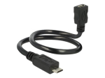 Delock 35cm OTG ShapeCable USB pikenduskaabel must