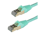 StarTech.com 0,50 m CAT6a kaabel - 10 Category 6a varustatud takistusega RJ45 100W patch-kaabel - 10GbE Aqua UL/TIA sertifitseeritud CAT 6a varusta...