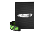 CableMod PRO Series ModMesh C-Series RMi & RMx kaablipakett must roheline toitekaabli komplekt