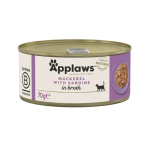 APPLAWS Makrell ja sardiin puljongis - niiske kassitoit - 70g