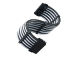SilverStone 24-pin ATX pikenduskaabel (emane-mees) must valge 30cm