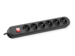 Bachmann SMART 6x Schuko H05VV-F 3G 1.50mm&sup2; 16A/3680W 3m voolu pikendusjuhe 3m
