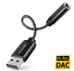 ADAPTER USB-C AUDIO 3.5MM/DAC 0.1M ADA-HA AXAGON