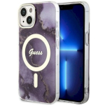 Guess GUHMP14SHTMRSU Golden Marble MagSafe Hardcase iPhone 14 / 15 / 13 jaoks 6.1" / lilla