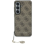 Guess 4G Classic Logo Charm MagSafe &uuml;mbris Samsung Galaxy S26 jaoks / pruun