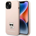 Karl Lagerfeld KLHCP14MSLCTPI Silicone Hardcase iPhone 14 Plus / 15 Plus jaoks 6,7" / hele-roosa