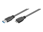 goobay USB Kaabel 3m Must