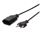 LogiLink Europlug (Power CEE 7/16) (Emaline) kuni Europlug (Power CEE 7/16) (Isas) Must 1m Pikendusjuhe