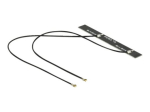 DeLOCK Dual Antenna 2 x MHF IV 802.11 ac/a/h/b/g/n 5 dBi 150 mm sisekleebis PCB-antenn 0.16cm must