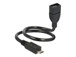 Delock 35cm OTG ShapeCable USB pikenduskaabel must