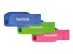 SanDisk Cruzer Blade 16GB USB 2.0 USB Flash Drive Blue Green Pink