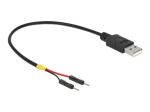 Delock USB/voolukaabel 20cm must