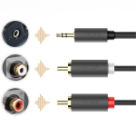 UGREEN 10511 Jack 3.5mm - RCA (Cinch) x2 kaabel 1.5m / must