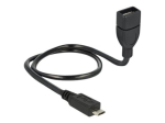 Delock 50cm OTG ShapeCable USB pikenduskaabel must