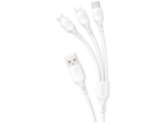 Dudao L8A 3-in-1 USB-A to Lightning/USB Micro/USB-C Kaabel 1.2m valge
