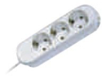 Bachmann SMART 3-pin pistikupesade riba valge 1.5m