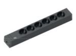 Bachmann CONNECT LINE voolujaotusplokk 6-kontaktiline must 2m