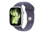 Apple Watch Series 11 GPS + Cellular 46mm Silver Aluminium Case with Purple Fog Sport Band - S/M Apple
