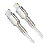 Baseus Cafule Metal Series andmekaabel USB-C - Lightning 20W 2m / Valge