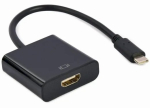 Gembird A-CM-HDMIF-03 USB-C kuni HDMI adapter 4K@30Hz 15cm / must