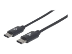 Manhattan USB-C kuni USB-C Kaabel, 2m, Mees kuni Mees, Must, 480 Mbps (USB 2.0), 3A, Hi-Speed USB, Eluaegne Garantii, Polybag USB Type-C Kaabel 2m...