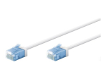 goobay CAT 6a U/UTP, varjestamata 50cm paigalduskaabel valge