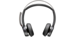 HP Poly Voyager Focus 2-M USB-C-C headset with USB-C/A adapter and charging stand