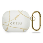 Guess GUACAPTPUCHWH AirPods Pro kuldne ahjaga kollektsioon / valge