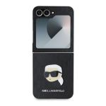 Karl Lagerfeld PU Saffiano monogramm Karl pea &uuml;mbris Samsung Galaxy Z Flip 6/7 FE jaoks / must