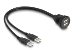 Delock USB pikenduskaabel 1m must