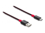 Delock Easy USB 2.0 USB Type-C Kaabel Must Punane