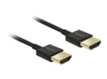 Delock Slim Kvaliteetne HDMI Kaabel Ethernetiga 25cm Must