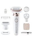 Braun Epilator SES9-360 Silk &eacute;pil 9 Flex 3D Operating time (max) 50 min Number of power levels 1 Wet & Dry White/Rose